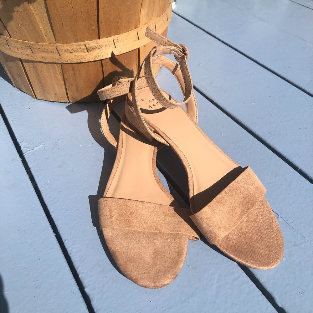 Women's Taupe Ankle Strap Sandals